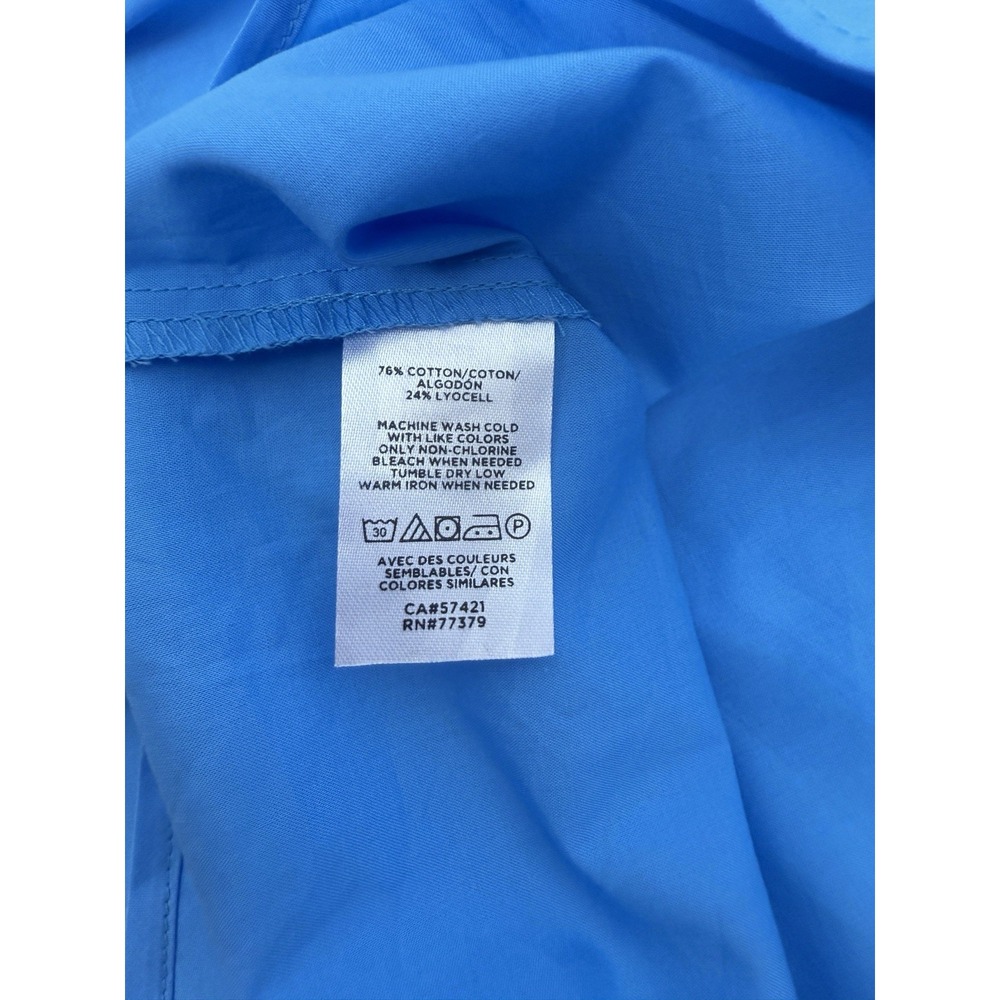 NEW Ann Taylor Sky Teal Blue Long Sleeve Blouse Shirt Top Small #48 - Picture 8 of 8